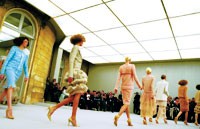 Looks and ambience from the Chanel couture show in January, 2011