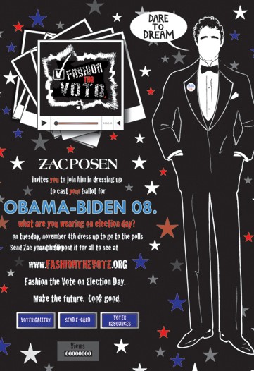 Zac Posen Gets Out the Vote... Cavalli Cologne... Tom Watch..