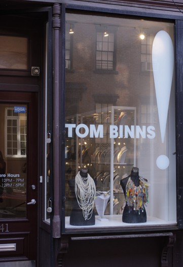 Jeweler Tom Binns Opens N.Y. Store