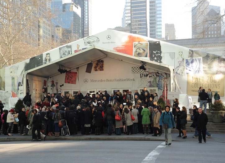 The tents at Bryant Park.