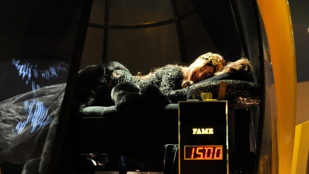 Sleep, Perchance Meme: Lady Gaga Dozes Guggenheim