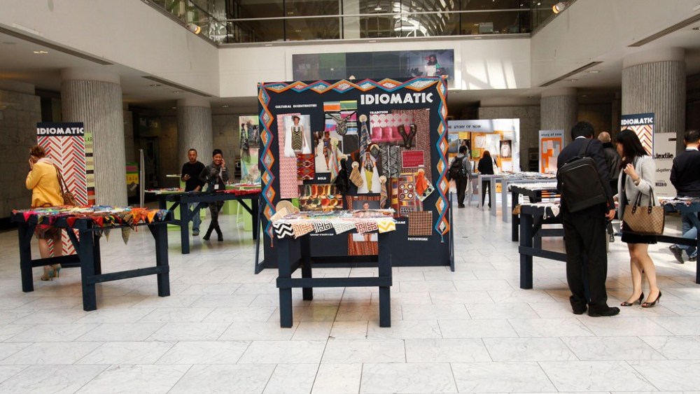 L.. Vendors Striking Balance Intl. Textile Show