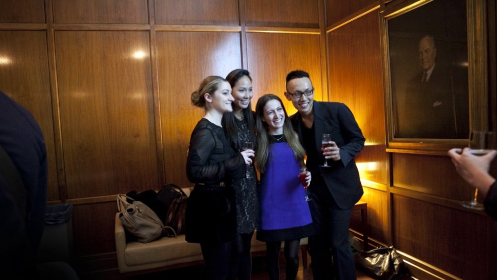 Members of the Hermès team after their presentation for Columbia Business School’s Retail and Luxury Goods Club.