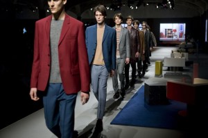 Prada's catwalk was set up to resemble “the perfect house.”