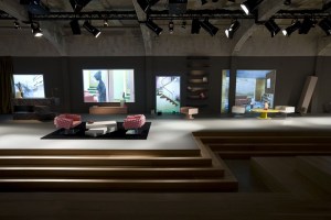 Prada's catwalk was set up to resemble “the perfect house.”