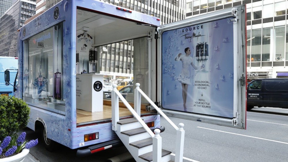 Marketing Truck Promotes Mugler Fragrances NYC