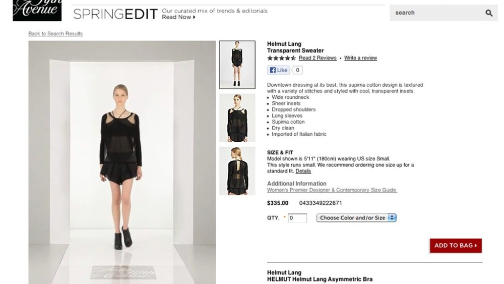 Saks Fifth Avenue to Offer More-Personalized Service 24/7 Online
