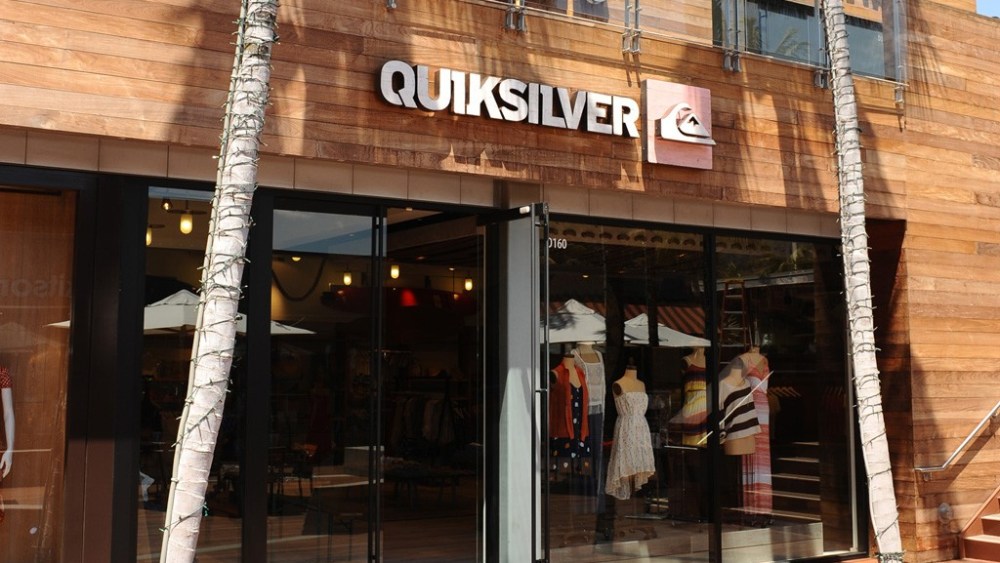Ouside a Quiksilver women's store.