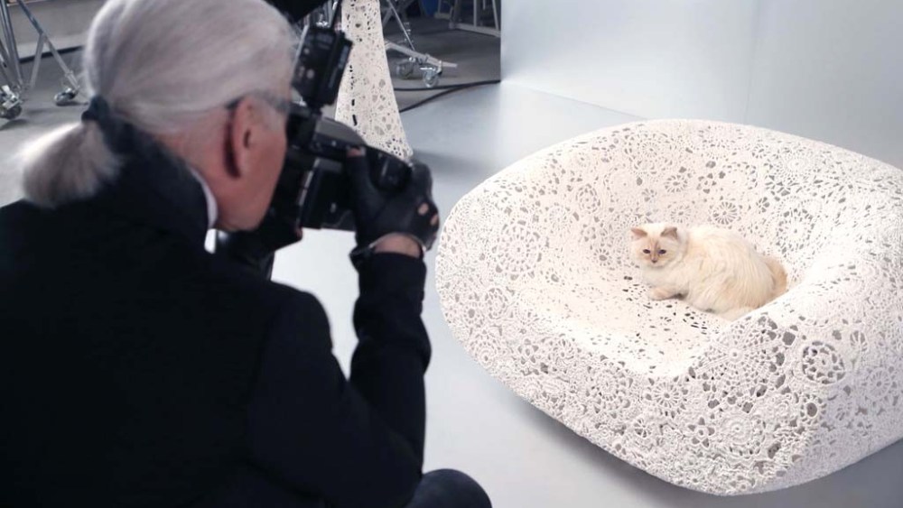 Karl Lagerfeld's Choupette Front Shu Uemura Campaign