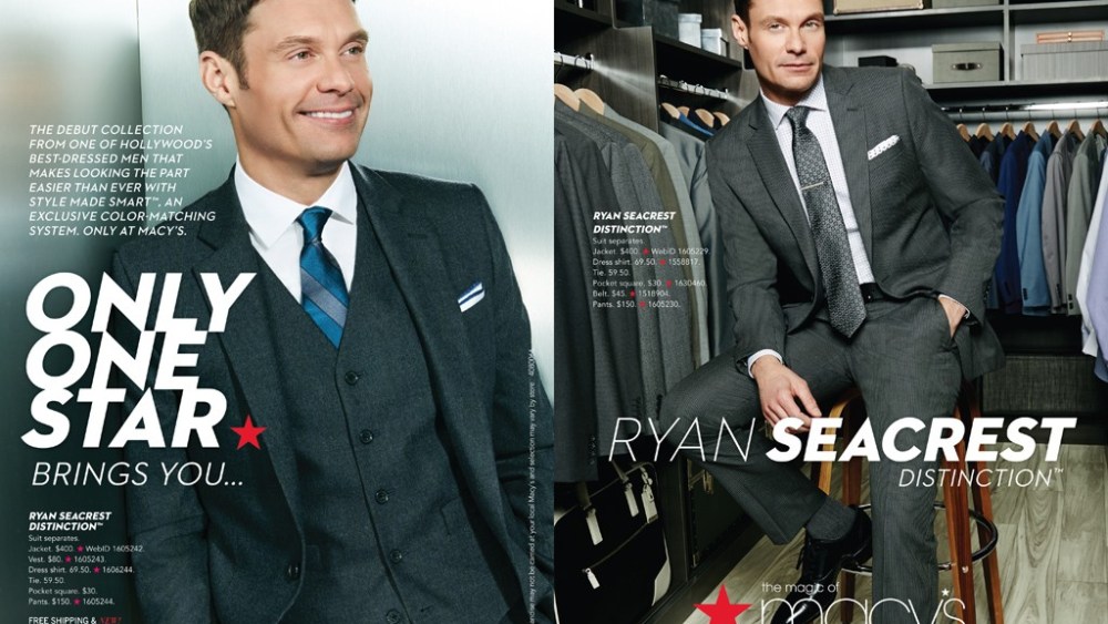 Ryan Seacrest, Macy's Collaborate on Men's Wear
