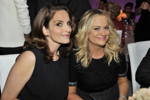 Tina Fey and Amy Poehler in Calvin Klein Collection at ELLE's 21st Annual Women In Hollywood Celebration, 2014.