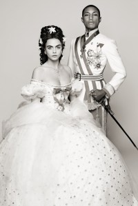 Cara Delevinge and Pharrell Williams