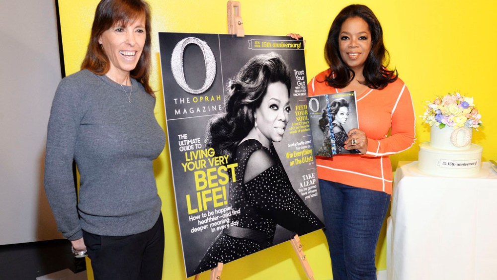 Lucy Kaylin and Oprah Winfrey, 15th Anniversary Cover of O