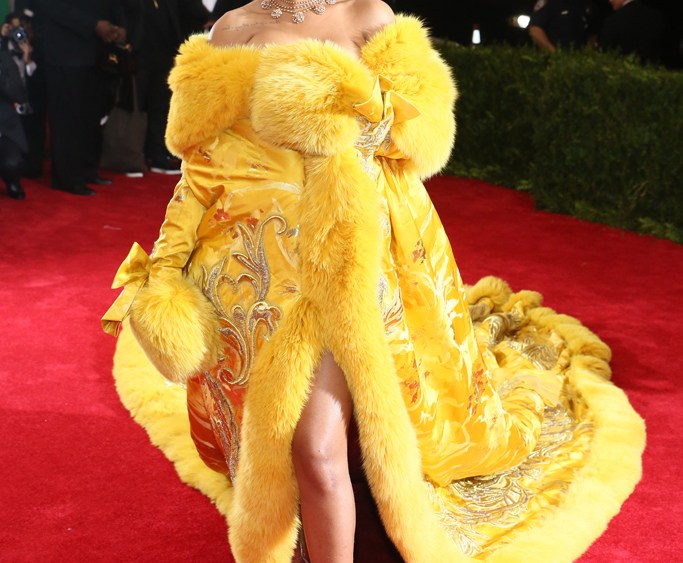 Rihanna in Guo Pei and Cartier at the MET Ball 2015