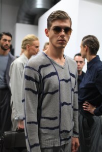 Backstage at Giorgio Armani Men's Spring 2016