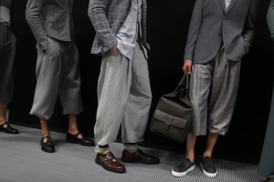 Backstage at Giorgio Armani Men's Spring 2016