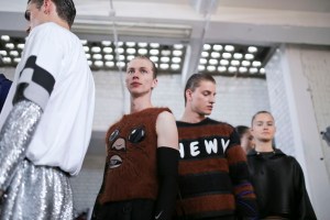 Backstage at Bobby Abley Men's Spring 2016