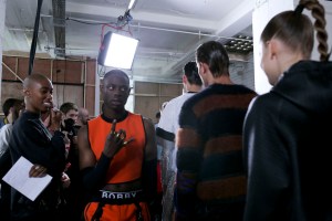 Backstage at Bobby Abley Men's Spring 2016