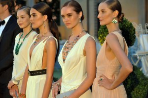 Models wearing Bulgari jewelry