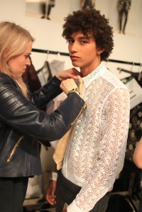 Backstage at Burberry Men's RTW Spring 2016
