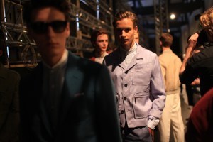 Backstage at Canali Men's Spring 2016