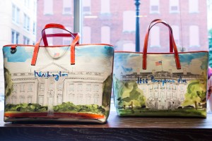 Tote bags at the Carolina Herrera boutique in Washington, D.C.