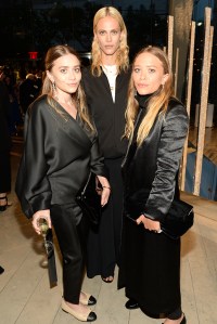 Ashley and Mary-Kate Olsen with Aymeline Valade at 2015 CFDA Fashion Awards Red Carpet