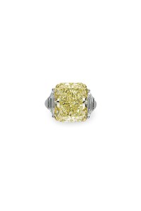 Fancy yellow diamond at Christie's New York Important Jewels