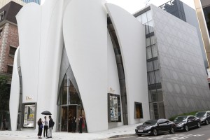 Exterior of Dior boutique in Seoul