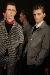 Models backstage at E.Tautz Men's RTW Spring 2016
