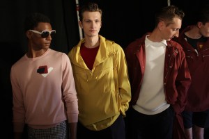 Models backstage at E.Tautz Men's RTW Spring 2016