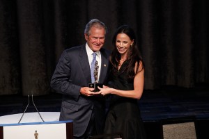 President George W. Bush with daughter Barbara