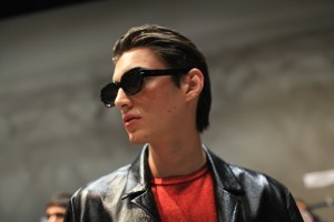 Model Backstage at Fendi Men's RTW Spring 2016
