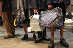 Models Backstage at Fendi Men's RTW Spring 2016