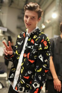 Model Backstage at Fendi Men's RTW Spring 2016