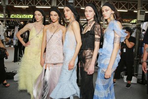 Backstage at Givenchy Fall Couture 2015