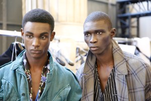 Backstage at Haider Ackermann Men's Spring 2016