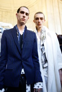 Backstage at Haider Ackermann Men's Spring 2016