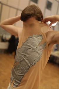 Model Backstage at JW Anderson Men's RTW Spring 2016