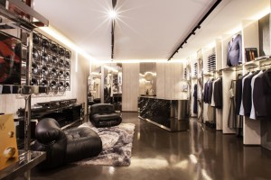 Interior of Pal Zileri store in Milan