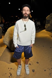Amar'e Stoudemire, Mikky Ekko, Pierpaolo Ferrari and Woodkid sat front row at the Kenzo Men's Spring 2016 show.