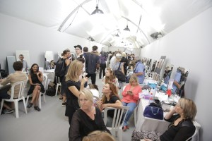 Backstage at Christian Dior Couture Fall 2015