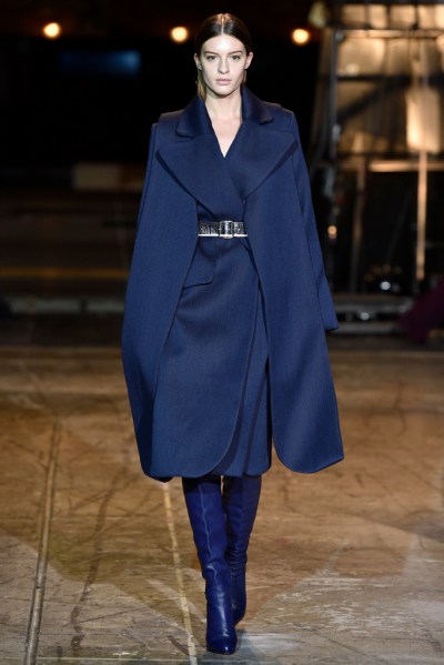 A sculptural look by local rising talent Mark Kenly Domino Tan for fall-winter 2015