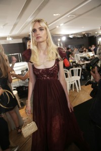 Model backstage at Elie Saab Couture Fall 2015