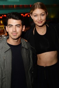 Joe Jonas and Gigi Hadid, both wearing Richard Chai.