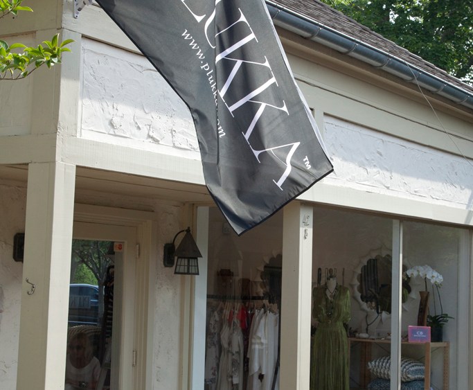 Outside Plukka's South Hampton pop up shop.