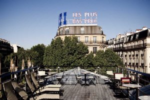 The rooftop of Brasserie Barbès