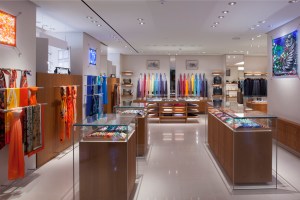 Inside the Hermès store in Boston