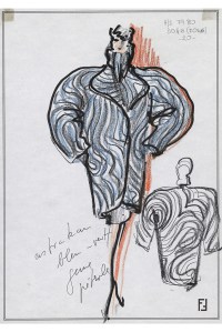 Sketch of Labyrinth fur from Fendi