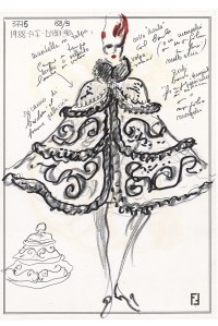 Fendi sketch for fall 1988 collection